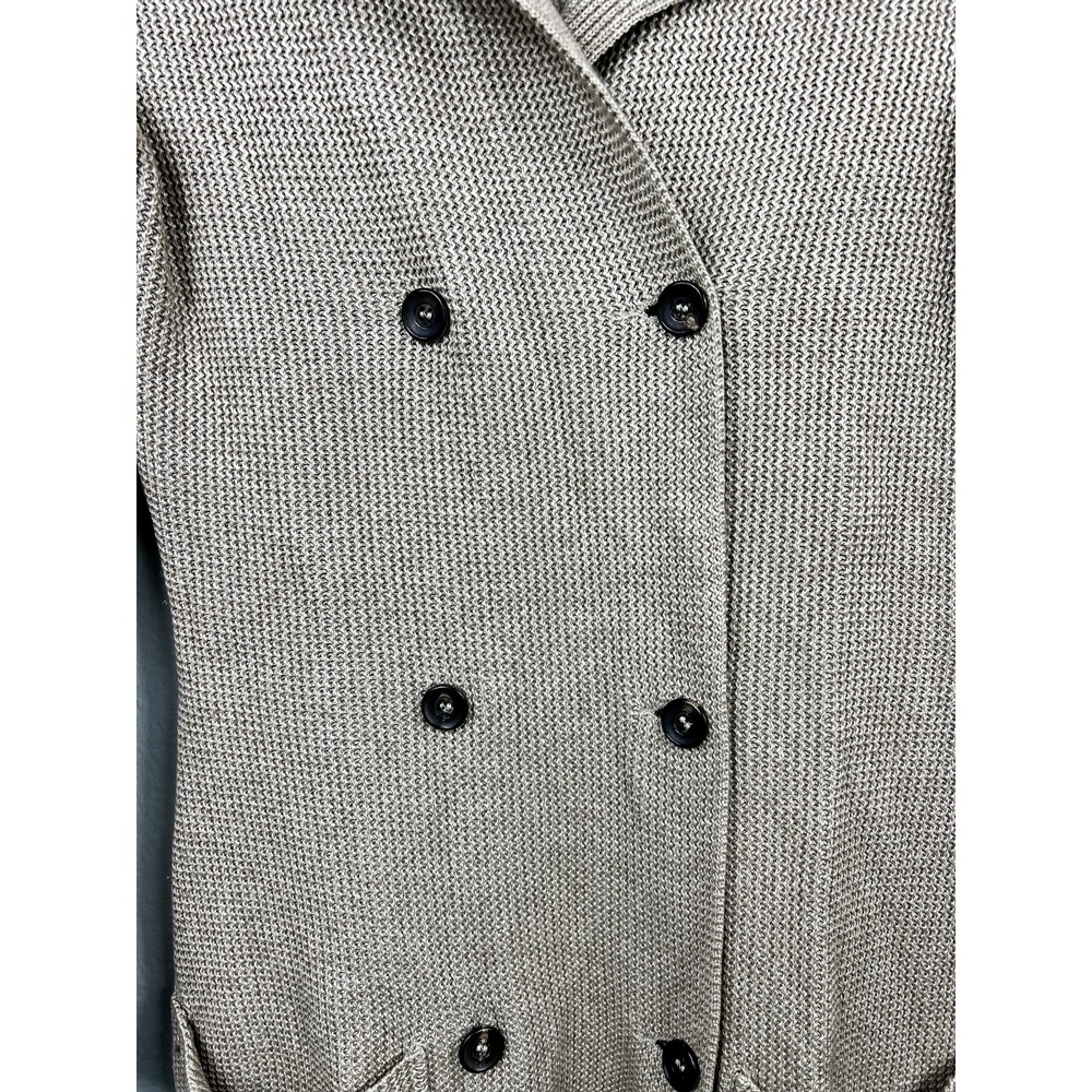 Sonia Bogner Cardigan Sweater The Carlyle Double Breasted Long‎ Tan - Picture 4 of 10